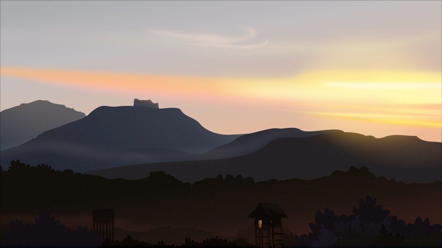 landscape painting in krita