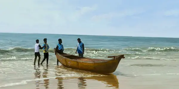 Fishermen on the beach-thumb
