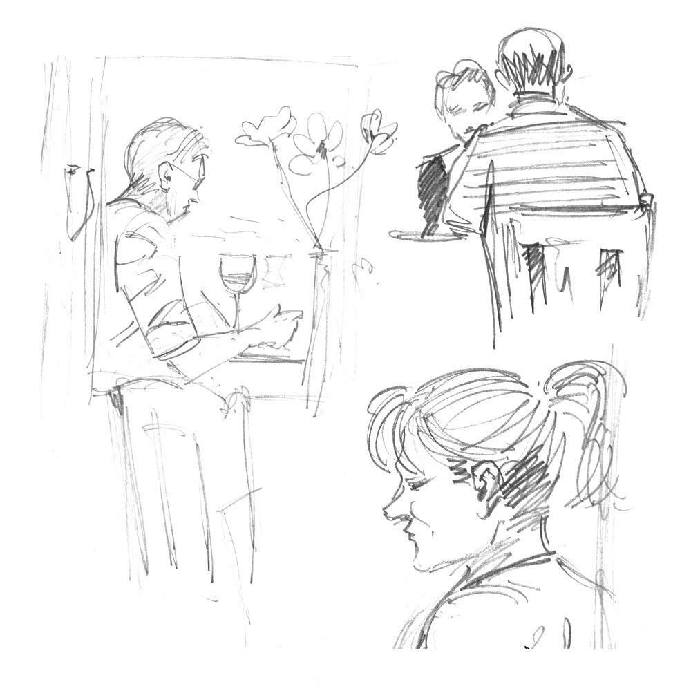 Sketch during dinner Krita sprint