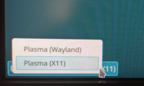 Select Plasma X11 before login