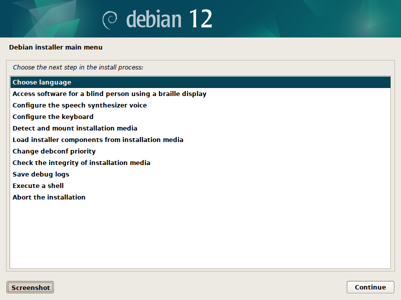 Screenshots of Debian installation main menu showing both graphical and normal expert install